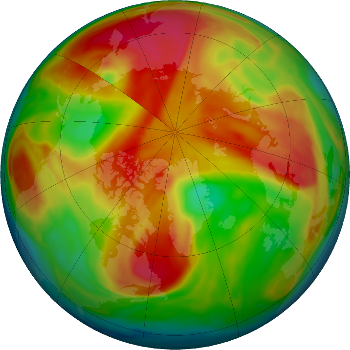 Arctic ozone map for 26 March 2019